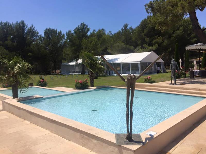 Location de chapiteau structure aluminium pour mariage au Castellet proche Toulon